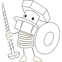 Stickserie - Ritter Schraube Doodle 8